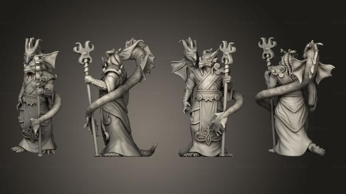 Figurines heroes, monsters and demons (Dragonborn Priest, STKM_5155) 3D models for cnc