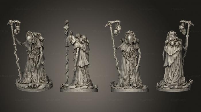 Figurines heroes, monsters and demons (Dread Necromancer base, STKM_5159) 3D models for cnc