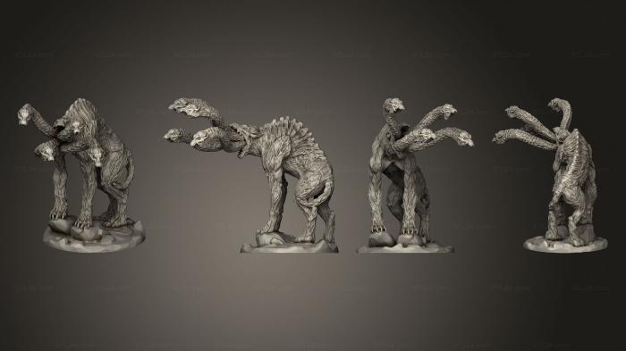 Статуэтки герои, монстры и демоны (Ужасный Волк, STKM_5166) 3D модель для ЧПУ станка