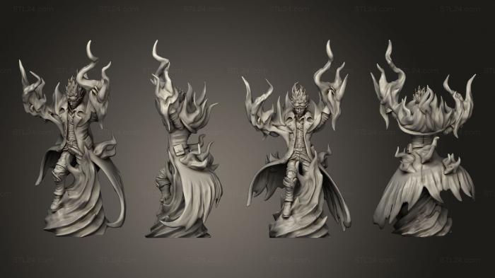 Figurines heroes, monsters and demons (Dungeon Fire Genasi Adventurer Inferno, STKM_5191) 3D models for cnc