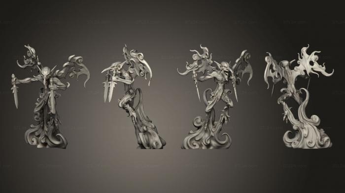 Figurines heroes, monsters and demons (Dungeon Smoke Mephit Daggers, STKM_5195) 3D models for cnc