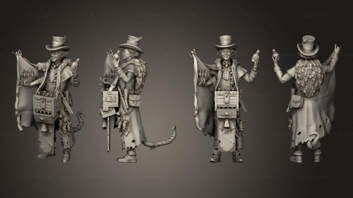 Статуэтки герои, монстры и демоны (Подземелье Странного Торговца Третьей Рукой, STKM_5197) 3D модель для ЧПУ станка