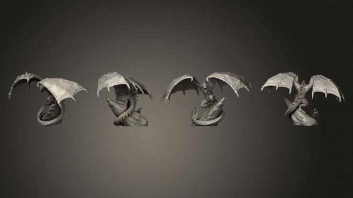 Figurines heroes, monsters and demons (Dungeon Terror Wyvern Huge, STKM_5203) 3D models for cnc