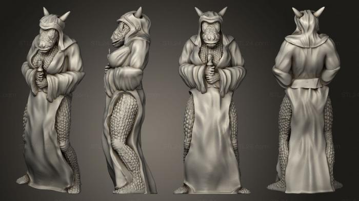 Figurines heroes, monsters and demons (Dungeons and Monsters Female Dragon Born s Candle Mini, STKM_5208) 3D models for cnc