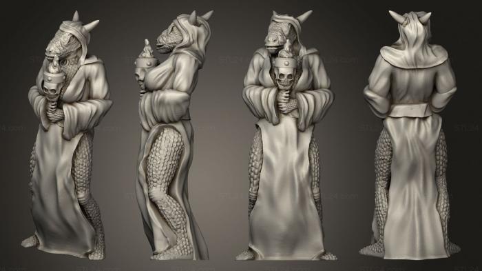 Figurines heroes, monsters and demons (Dungeons and Monsters Female Dragon Born s Torch Mini, STKM_5212) 3D models for cnc
