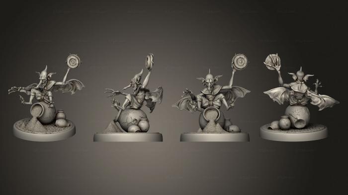 Статуэтки герои, монстры и демоны (Пыльный Мефит Ленивый Рабочий v 3, STKM_5215) 3D модель для ЧПУ станка