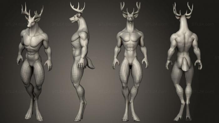 Figurines heroes, monsters and demons (Dvalinn Deer WIP, STKM_5219) 3D models for cnc
