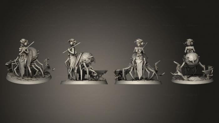 Статуэтки герои, монстры и демоны (E джорогумо b 003, STKM_5224) 3D модель для ЧПУ станка