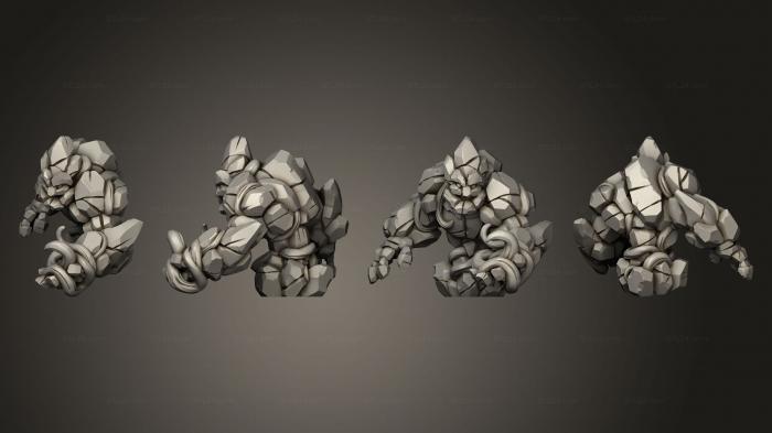 Figurines heroes, monsters and demons (Earth Elemental 01, STKM_5230) 3D models for cnc