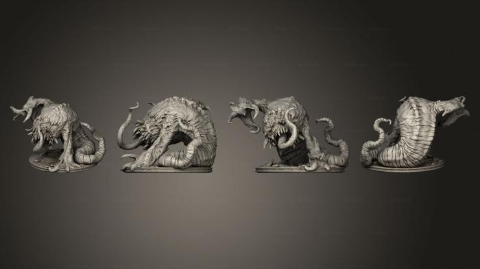 Figurines heroes, monsters and demons (ecto worm, STKM_5233) 3D models for cnc
