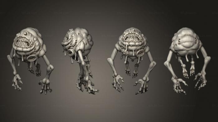 Figurines heroes, monsters and demons (Ectomorph Bloated Specter A face floating, STKM_5238) 3D models for cnc