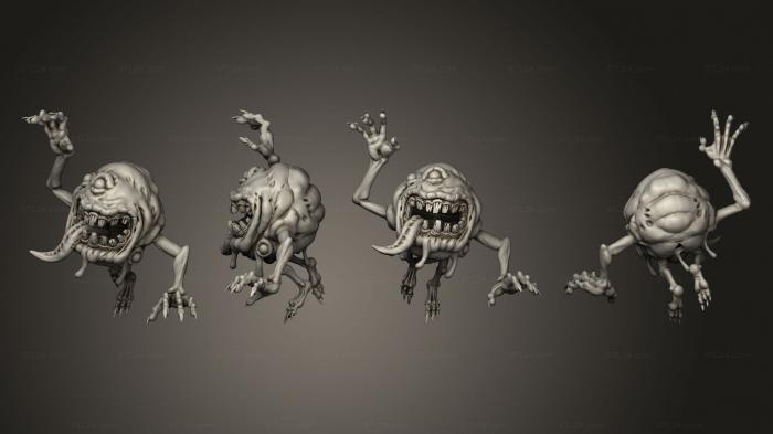 Статуэтки герои, монстры и демоны (Эктоморфный призрак любви или замешательства С плавающим лицом, STKM_5241) 3D модель для ЧПУ станка