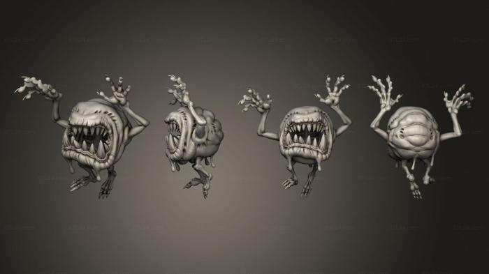 Статуэтки герои, монстры и демоны (Эктоморфный Призрак любви или замешательства C плавающим лицом, STKM_5244) 3D модель для ЧПУ станка