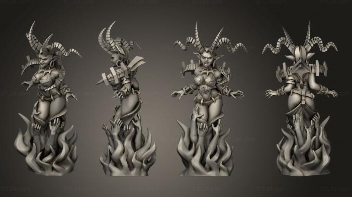 Статуэтки герои, монстры и демоны (Ифриет 01, STKM_5245) 3D модель для ЧПУ станка