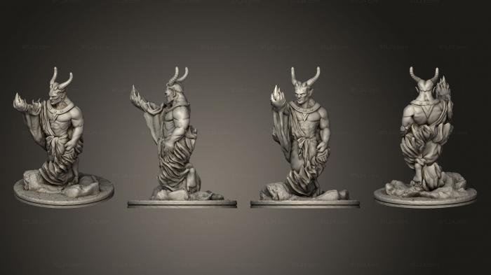 Статуэтки герои, монстры и демоны (Основанный на Ифрити, STKM_5246) 3D модель для ЧПУ станка