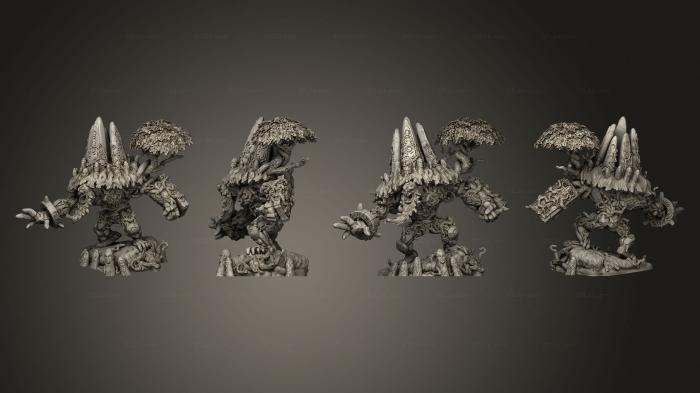 Статуэтки герои, монстры и демоны (Старейший Лесной Элементаль, STKM_5248) 3D модель для ЧПУ станка