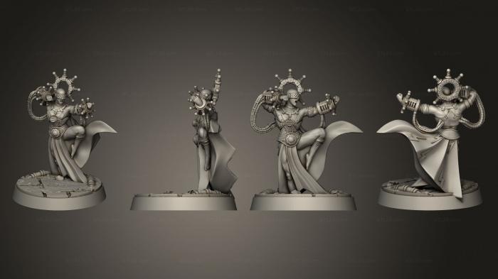 Figurines heroes, monsters and demons (Electro Monk A Base v 3, STKM_5252) 3D models for cnc