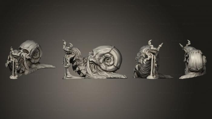 Figurines heroes, monsters and demons (Elemental Creatures Poision Snail dripping 002, STKM_5265) 3D models for cnc