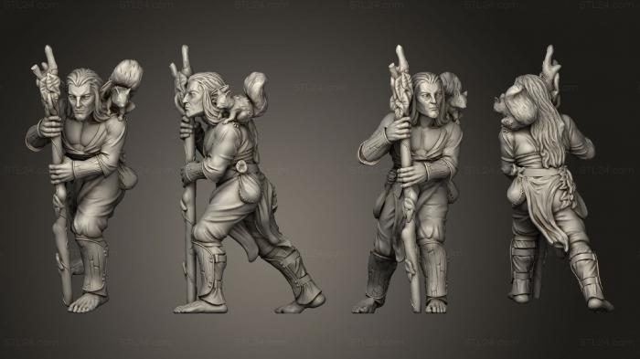 Figurines heroes, monsters and demons (Enchanted Forest Druid, STKM_5278) 3D models for cnc