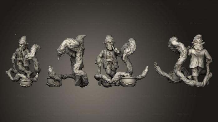 Статуэтки герои, монстры и демоны (Заколдованный Лесной Лепрекон, STKM_5283) 3D модель для ЧПУ станка