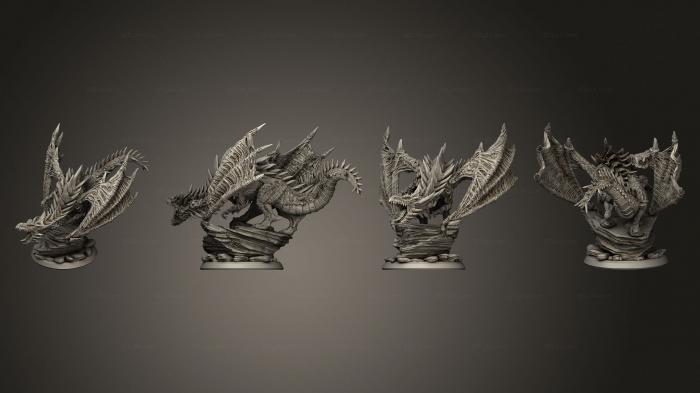 Figurines heroes, monsters and demons (Enemy Corrupted Dragon 75 mm, STKM_5300) 3D models for cnc