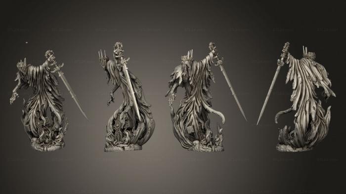 Статуэтки герои, монстры и демоны (Вражеский Призрак 1, STKM_5305) 3D модель для ЧПУ станка