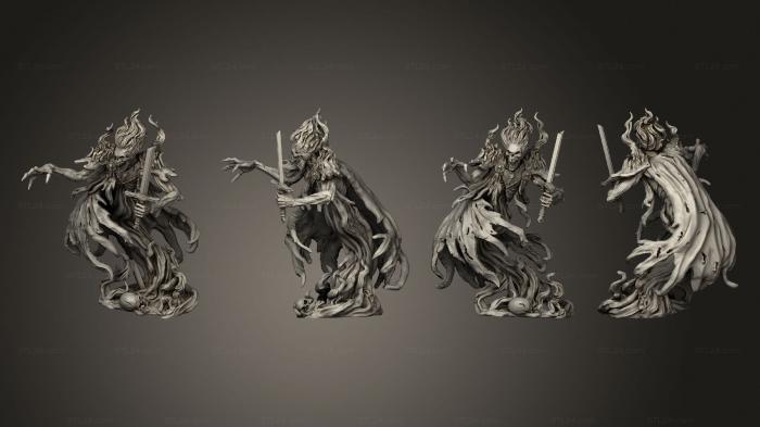 Статуэтки герои, монстры и демоны (Вражеский Призрак 2, STKM_5306) 3D модель для ЧПУ станка