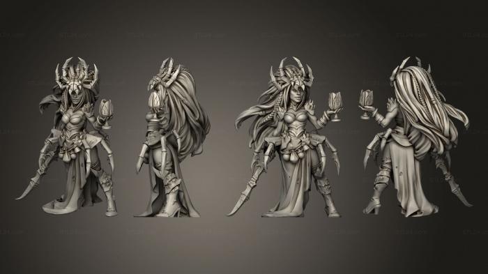 Figurines heroes, monsters and demons (Everdark Elves Witch, STKM_5339) 3D models for cnc