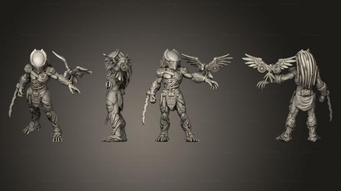 Figurines heroes, monsters and demons (FALCONEER SKULL HUNTER, STKM_5395) 3D models for cnc
