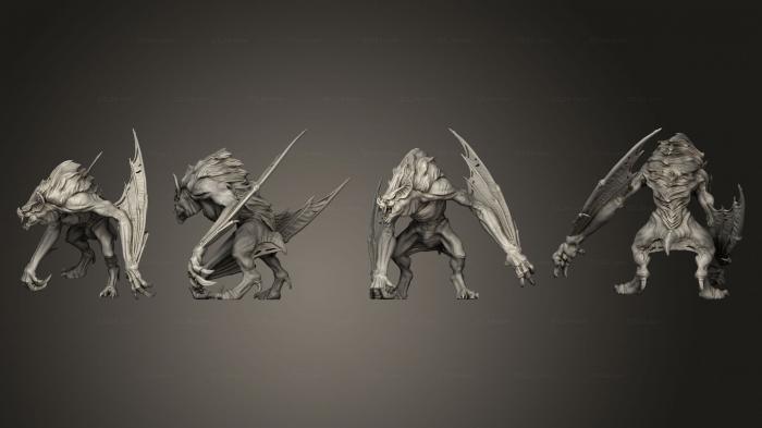 Figurines heroes, monsters and demons (Feral Vampire, STKM_5445) 3D models for cnc