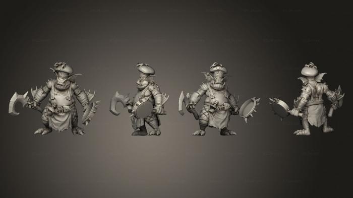 Figurines heroes, monsters and demons (Fishfolk Tavern Cook, STKM_5479) 3D models for cnc
