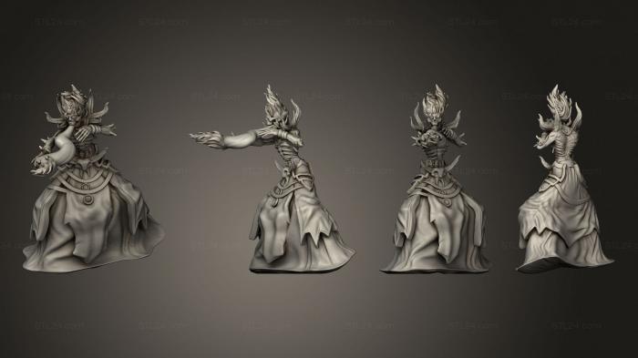 Статуэтки герои, монстры и демоны (Магия Огненного Лича, STKM_5481) 3D модель для ЧПУ станка