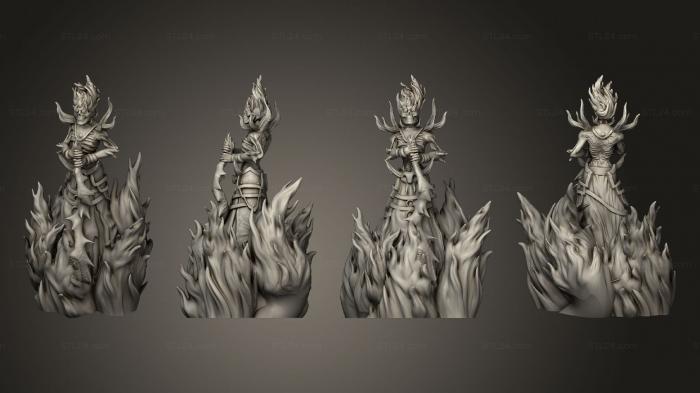 Статуэтки герои, монстры и демоны (Воскрешение Огненного Лича, STKM_5482) 3D модель для ЧПУ станка