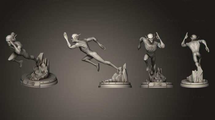 Статуэтки герои, монстры и демоны (Стилизованная вспышка, STKM_5488) 3D модель для ЧПУ станка