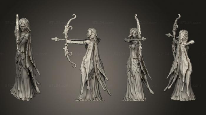 Figurines heroes, monsters and demons (Flower Dryad Bow, STKM_5494) 3D models for cnc
