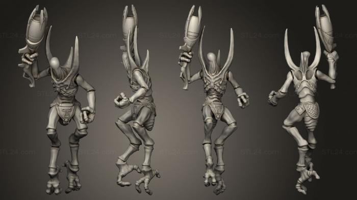 Figurines heroes, monsters and demons (Flying Bug 2 Miniature, STKM_5498) 3D models for cnc