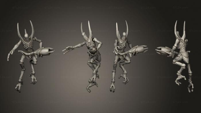 Figurines heroes, monsters and demons (Flying Bug 4 Kit, STKM_5501) 3D models for cnc