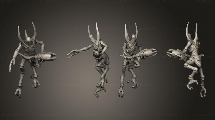 Figurines heroes, monsters and demons (Flying Bug 4 Miniature, STKM_5502) 3D models for cnc
