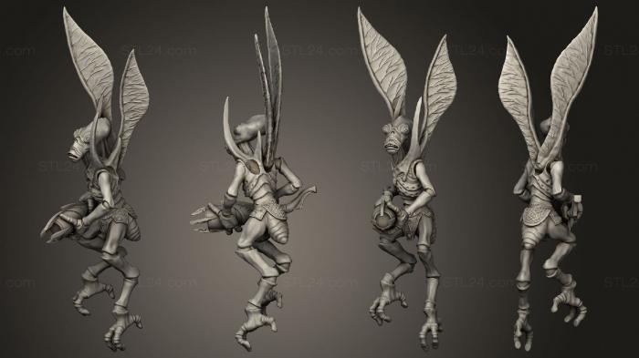 Figurines heroes, monsters and demons (Flying Bug Kit, STKM_5503) 3D models for cnc