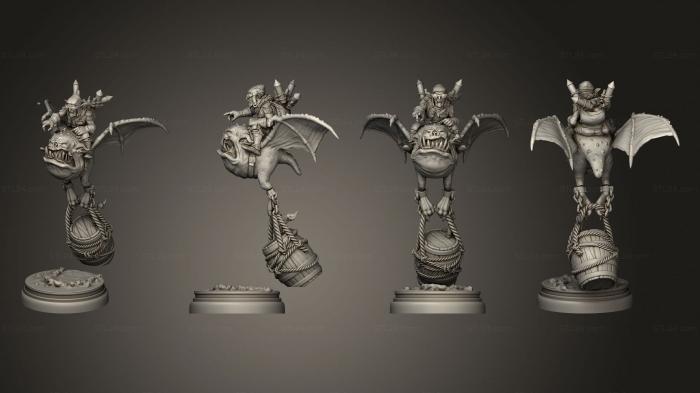 Figurines heroes, monsters and demons (Flying goblin 1, STKM_5506) 3D models for cnc
