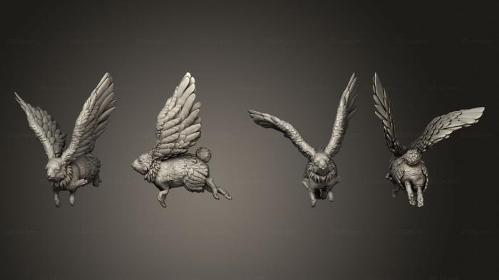 Figurines heroes, monsters and demons (Flying Rabbit Airborn Small, STKM_5509) 3D models for cnc