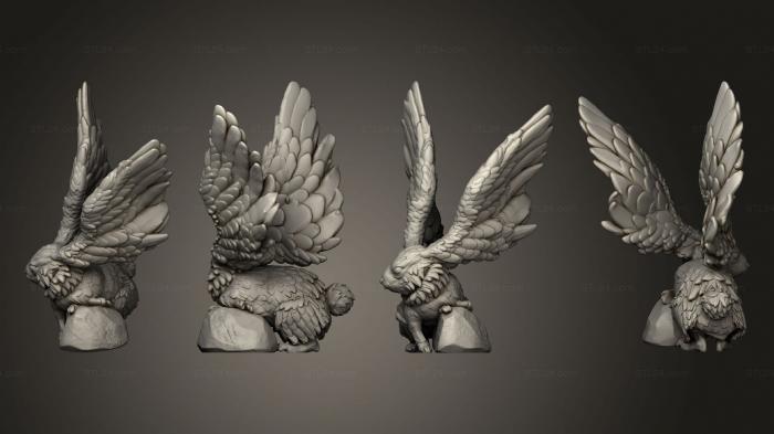 Статуэтки герои, монстры и демоны (Летающий Кролик Маленький, STKM_5511) 3D модель для ЧПУ станка