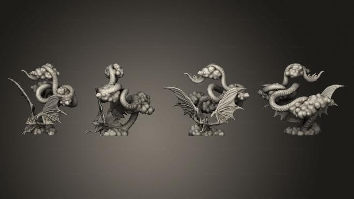 Статуэтки герои, монстры и демоны (Летающая Змея 2, STKM_5512) 3D модель для ЧПУ станка