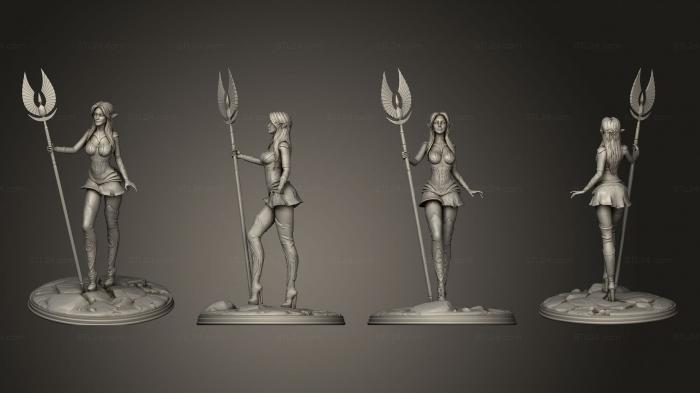 Figurines heroes, monsters and demons (Forest Elf, STKM_5521) 3D models for cnc