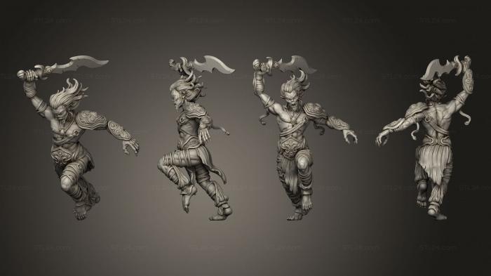 Figurines heroes, monsters and demons (Foundry Quest Reaver Warriors, STKM_5528) 3D models for cnc
