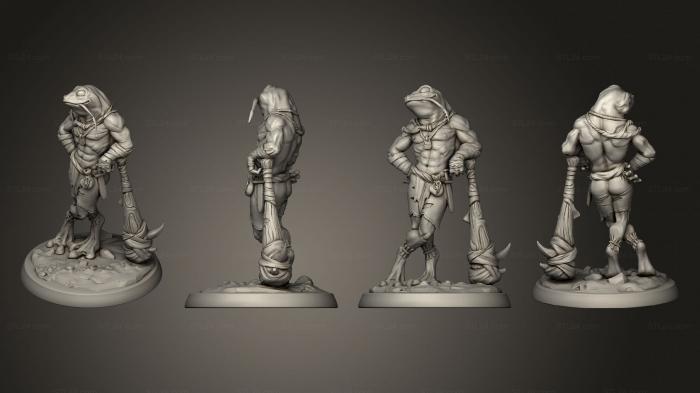 Статуэтки герои, монстры и демоны (Племя лягушатников 2, STKM_5541) 3D модель для ЧПУ станка