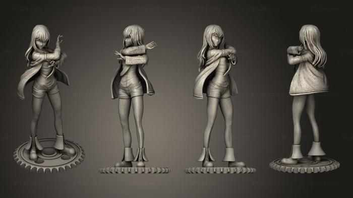 Статуэтки герои, монстры и демоны (Полная Версия Makise Kurisu, STKM_5549) 3D модель для ЧПУ станка