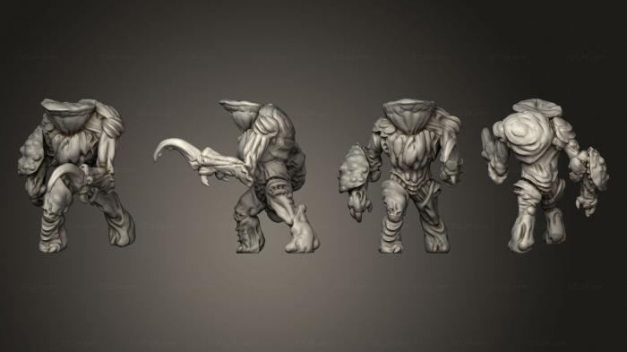 Статуэтки герои, монстры и демоны (Скрытый Кластер грибов 3, STKM_5567) 3D модель для ЧПУ станка
