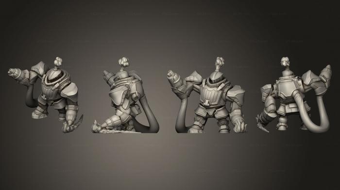 Figurines heroes, monsters and demons (Furnace Golem no Base v 2, STKM_5569) 3D models for cnc