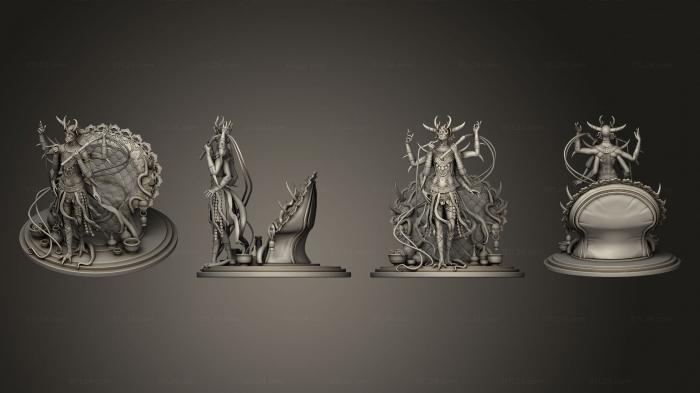 Статуэтки герои, монстры и демоны (ГАМАЗШ, STKM_5580) 3D модель для ЧПУ станка